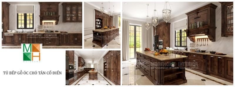 Hiện nay, việc sử dụng tủ bếp gỗ óc chó đang được khách hàng đánh giá cao bởi chất liệu gỗ hợp với khí hậu Việt Nam, hạn chế cong vênh, chống mối mọt, thời gian sử dụng trên 15 năm.